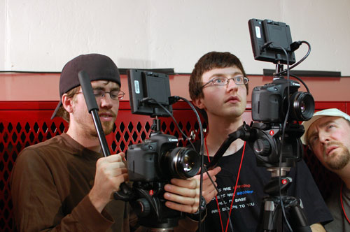 Nate and Jeremy running camera